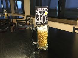 Cheers And Beers To 40 Years Centerpiece Beer Birthday Party 40th Birthday Centerpieces Beer Birthday
