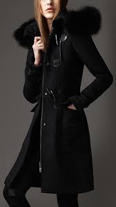 Fur Trim Hooded Duffle Coat Burberry Coats For Women Fashion Coat Fashion