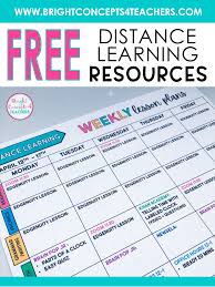 Tips Freebies For Distance Learning At Home In 2020 Lesson Plan Template Free Learning Resources Distance Learning