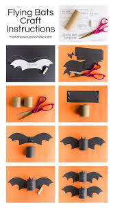 Flying Bats Craft Moms Have Questions Too Halloween Crafts Bricolage Halloween Halloween Crafts For Kids