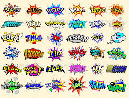 Cartoon Text Explosions Graffiti Lettering Comic Text Elementary Art Projects