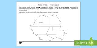 Harta Romaniei Potrivește Piesele Ziua Națională A Romaniei 1 Decembrie Ziua Romaniei Harta Puzzle Joc Materiale Materi Winter Preschool Preschool Map