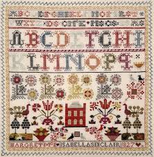 Antique 19th century scottish sampler reproduction cross stitch counted chart pdf instant download unique easy vintage old english harley. Isabella Sinclair 1827 A Scottish Sampler Giulia Punti Antichi Gpa Designs Nashville 2019