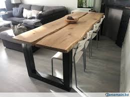 Plateau Chene Massif Blanc 52 Mm Planche Brut Table Console A Vendre 2ememain Be