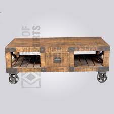 Gavin industrial coffee table with wheels 99900 89900. Industrial Cart Coffee Table With Storage Best Of Exports