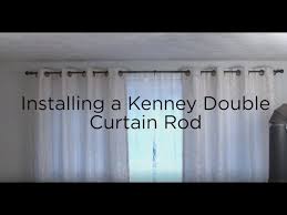 Easy to install, a convenient tab top header effortlessly slides over your preferred curtain rod. Kenney Double Curtain Rod Installation Youtube