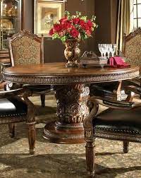 7 Piece Round Ornate Carved Dining Table And Six Chair Set Oval Table Dining Dining Table Round Dining Room Sets