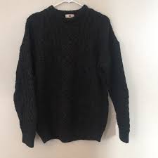 beautiful irish wool aran sweater