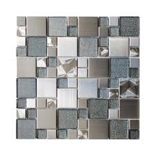 Eden mosaic tile has an overall score of 4.2 out of 5 stars. Eden Mosaic Tiles Modern Cobble With Silver Glass Tile Stainless 11 Pack Lowe S Canada