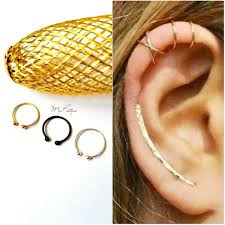 Fake Piercing Modelleri Kulak Kelepceleri Piercing Septum
