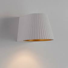 Get the best deal for plaster wall sconce wall lighting fixtures from the largest online selection at ebay.com. White Wall Light With A Gold Lining Aro Kosilight Uk