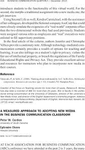 A Measured Approach to Adopting New Media in the Business Communication  Classroom