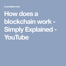 How Does A Blockchain Work Simply Explained Youtube Blockchain Explained Simply