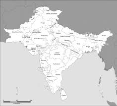Map of India showing the political ...