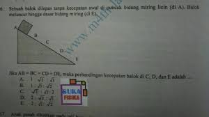 Kecepatan Meluncur Pada Bidang Miring Licin Pembahasan Soal Un Fisika Tahun 2018 Youtube