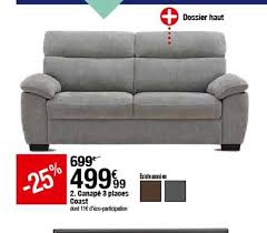 Le retrait en magasin but est gratuit. Offre Canape 3 Places Coast Chez But
