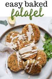 Easy Baked Falafel Recipe With Tahini Sauce Erin Lives Whole Recipe In 2020 Falafel Recipe Baked Easy Baking Recipes