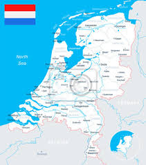 Karte von niederlande (land / staat). Niederlande Karte Und Flagge Illustration Fototapete Fototapeten Utrecht Hauptstadt Haag Myloview De