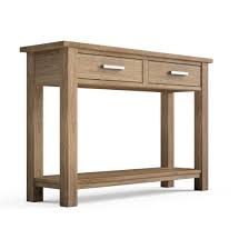 1500 mm long 600 mm wide 950 mm tall. Quercus Solid Oak Console Table