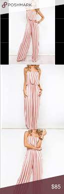 Red And White Stripe Jumpsuit Striped Jumpsuit Red And White Stripes Jumpsuit