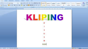 Cara Membuat Tugas Kliping Sekolahan Di Microsoft Word 2007 Lengkap Sekali Youtube