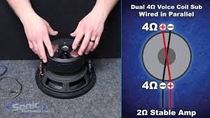Here is a good article that will explain everything you need to know about wiring dvc. How To Wire A Dual 4 Ohm Subwoofer To A 2 Ohm Final Impedance Car Audio 101 Youtube