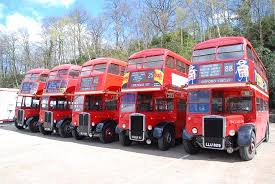 World's first fleet of hydrogen powered double deck buses. A Line Up Of Five Rt Type Vehicles In Glorious Spring Sunshine Picture Of London Bus Museum Weybridge Tripadvisor