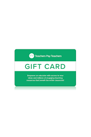 Teachers pay teachers tpt gift card. Teachers Pay Teachers Gift Card