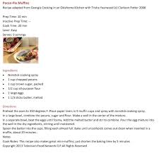 Trisha Yearwood S Pecan Pie Muffins Pecan Pie Muffin Recipe Pecan Pie Muffins Trisha Yearwood Recipes