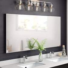 Saterfiel Wall Mirror Reviews Joss Main Contemporary Bathroom Mirrors Double Vanity Bathroom Large Bathroom Mirrors