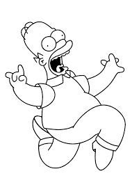 Coloring is a very useful hobby for kids. Homer Simpson Running Scared Coloring Pages For Kids Gp0 Coloring Home