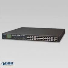 Fgsw 2622vhp 24 Port 10 100tx 802 3at Poe 2 Port Gigabit Tp Sfp Combo Ethernet Switch With Lcd Poe Monitor 300w Port Poe Lcd