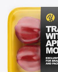 Download Tray With Red Apples Mockup In Tray Platter Mockups On Yellow Images Object Mockups PSD Mockup Templates