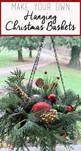 Diy Hanging Christmas Baskets Christmas Hanging Baskets Christmas Baskets Outdoor Christmas Decorations