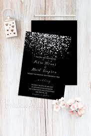 Black And Silver Wedding Invitation Suite Elegant Wedding Etsy Silver Wedding Invitations Black Wedding Invitations Printable Wedding Invitations
