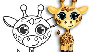 How To Draw A Giraffe Super Cute Easy Step By Step Drawing Giraffe Drawing Cute Giraffe Drawing Giraffe Cartoon Drawing