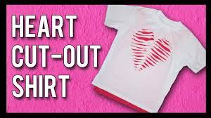 Diy Easy Heart Cut Out T Shirt Youtube