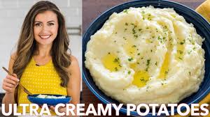 Mashed sweet potatoes make for the perfect sweet and savory side dish. Creamy Mashed Potatoes Recipe Video Natashaskitchen Com