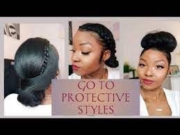 Simple Go To Protective Styles Relaxed Hair April Sunny Youtube Relaxed Hair Two Braid Hairstyles Natural Hair Styles