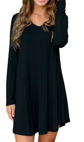 Black Fleece Tunic Dress Long Sleeve Casual Dress Black Long Sleeve Dress Short Mini Dress