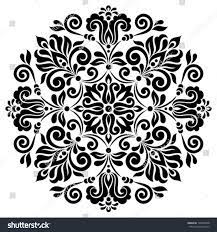 A beautiful, abstract monochrome mountain landscape in blue tonality. Ornamental Round Floral Pattern Colorful Royalty Free Stock Vector 129960548 Avopix Com