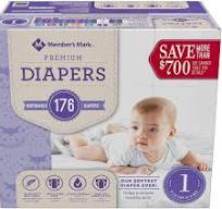 Amazon.com: Member's Mark Premium Pañales para bebé, talla 1 ...