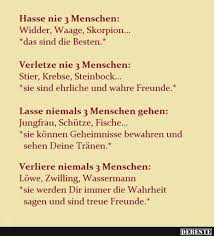 Hasse Nie 3 Menschen Sternzeichen Lustige Sternzeichen Spruche