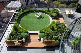 Pour it first and then rake it around the entire surface. Rooftop Garden How To Make A Small Space Look Bigger