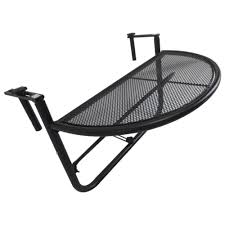 Vous avez un petit appartement ? Table Demi Lune Suspendue Pour Balcon Metal Noir Maisons Du Monde
