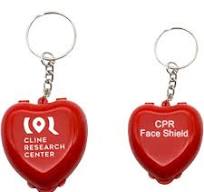 Heart-Shaped CPR Mask Keychains