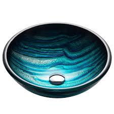 kraus ladon glass vessel bathroom sink