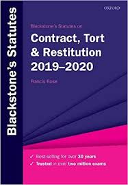 Blackstones Statutes On Contract Tort Restitution 2019