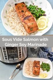 Basmati rice…with soya sauce on it. Sous Vide Salmon With Ginger And Soy Sauce Marinade Zesty South Indian Kitchen