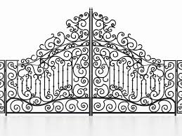 Porta Do Ferro Forjado Isolada No Fundo Branco Ilustracao 3d Ilustracao Royalty Free Ferro Forjado Fundo Branco Ferro